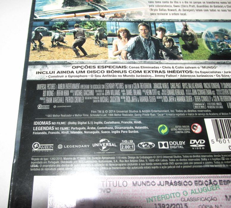 Jurassic World "Special Edition - 2 Discs" Filme DVD