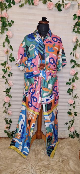 Komplet damski ala satyna