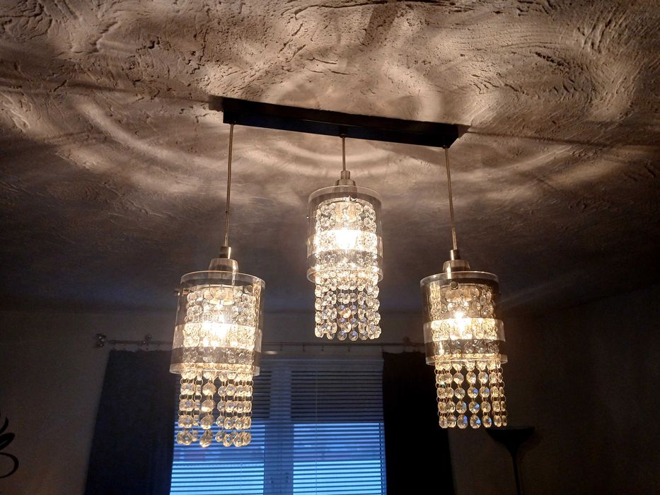 Lampa wisząca Srebrna kinkiet boczny