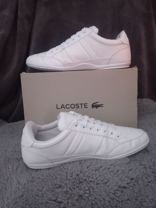 Buty Lacoste Chaymon rozmiar 43 białe skóra skórzane 28 cm super męski