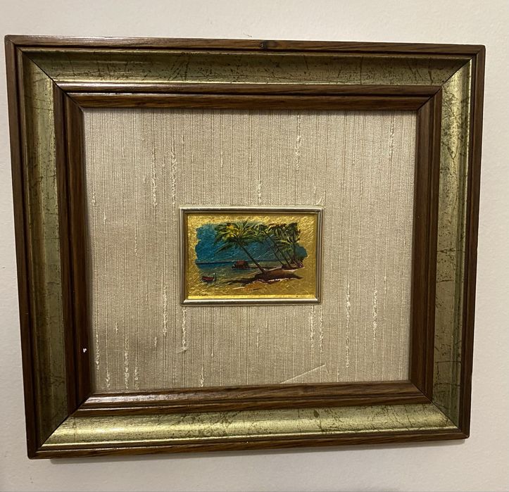 Conjunto 3 Quadros Arte Italiana em Folha de Ouro 23kt - Ed Limitada