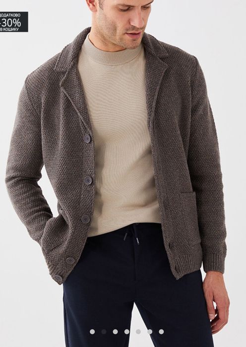 Кардиган мужской, шерстяной, lc waikiki  p.L