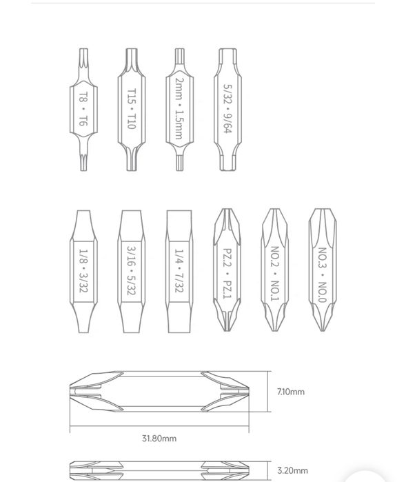 Набор бит для мультитулов Leatherman