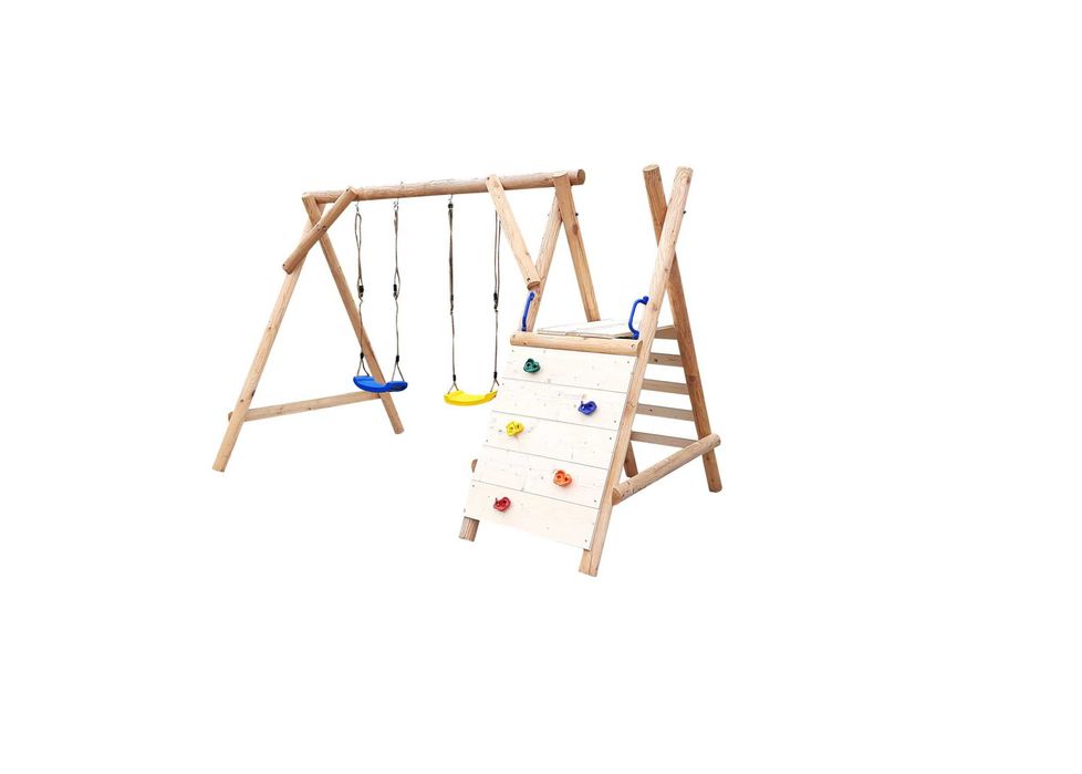 Drewniany Plac Zabaw do Ogrodu PLUTO MAŁA Ścianka 2 Huśtawki Producent