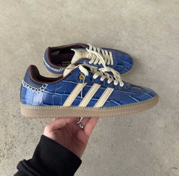 Кросівки Adidas Samba Wales Bonner Navy Croc. Розміри 36-41