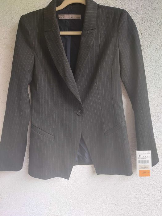 ZARA Basic marynarka prążek NOWA z metką rozmiar 36/S