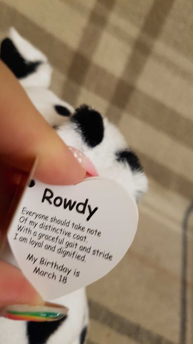 Ty beanie Ballies собака далматинец ROWDY 22 см оригинал
