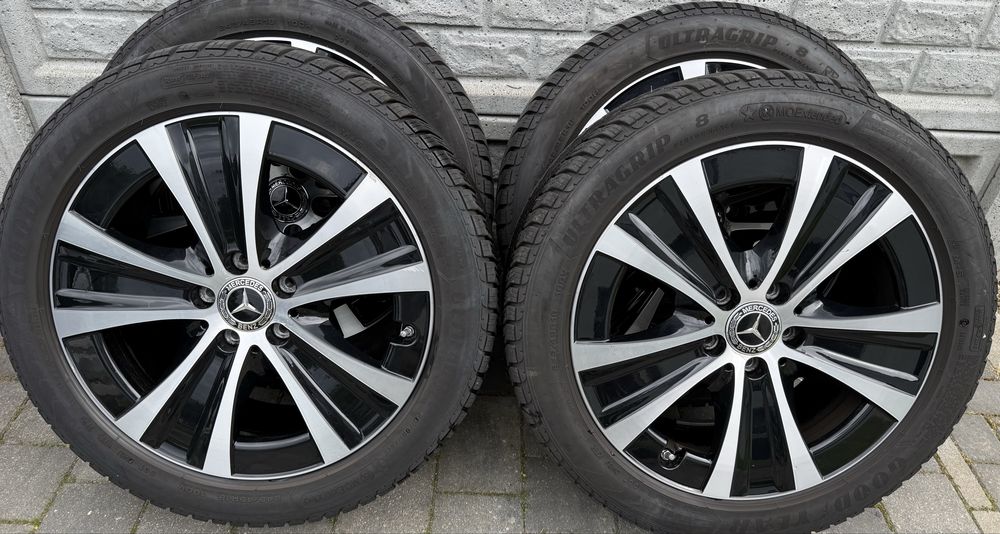 Felgi Koła Mercedes 5x112 8J ET45 E-klasa V-klasa 245/45R18 zima czujniki