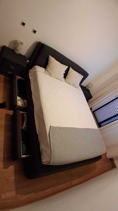 PACK cama casal + colchão 2,00m X 1,60m + Mesas cabeceira MELHOR OFERTA