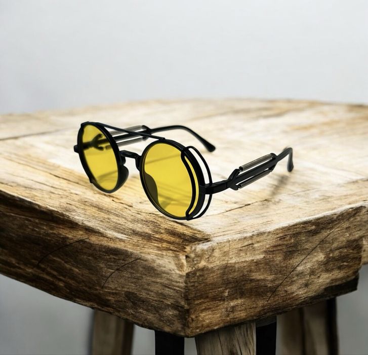 Okulary steampunk retro vintage rock punk cosplay y2k duże oldmoney