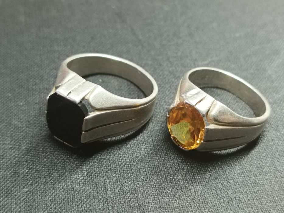 Komplet srebrnych sygnetów Warmet