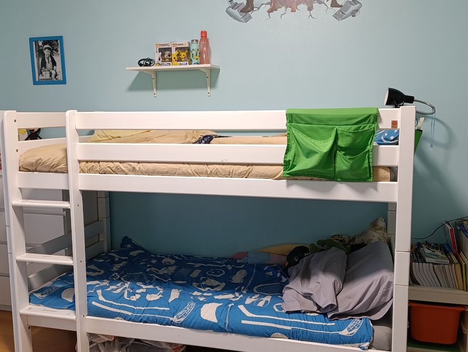 Beliche Branco 90x200 Convertível em 2 Camas Individuais