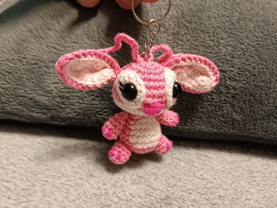 Breloczek Angel Stitch Disney hand made na szydełku "sticz" prezent