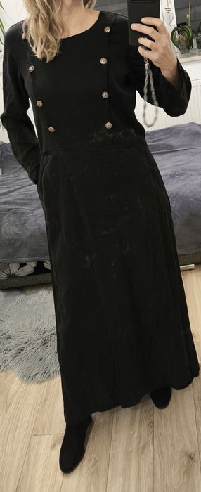 Czarna długa sukienka/tunika