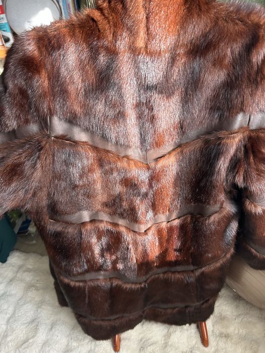Шуба сурок+ кожа 46-50 р
