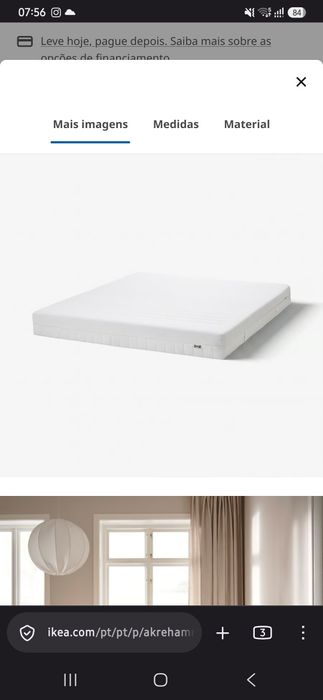 Colchão Espuma firme Ikea