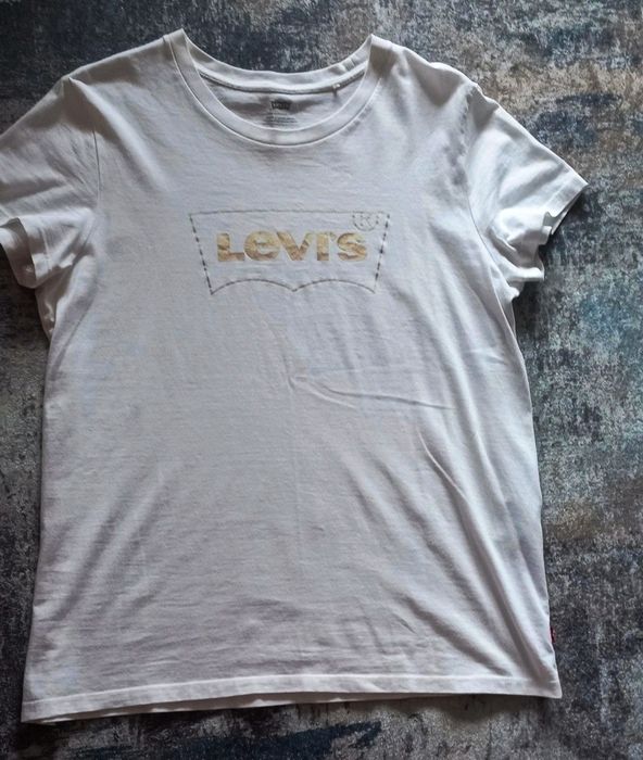 Biały T-shirt damski Levis rozmiar L