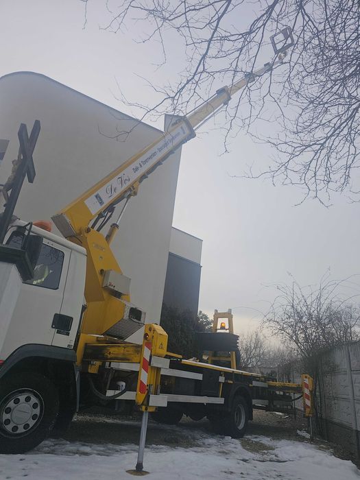 Wynajem zwyżki z operatorem prace na wysokości podnośnik koszowy od 3 do 27 m..