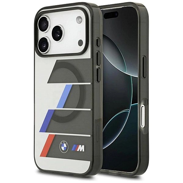 Etui BMW M IML Metal Buttons Tricolor Lines MagSafe na iPhone 17 Pro -