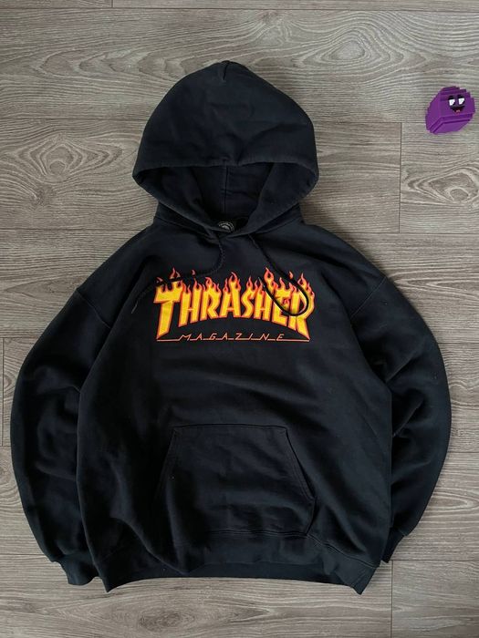 Bluza z Kapturem Thrasher Rare Skatestyle Unisex Streetwear Duże Logo