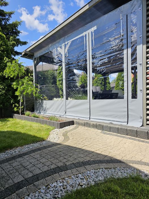 PLANDEKA na wymiar osłona zabudowa tarasu zasłona na altane