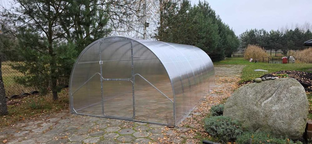 Szklarnia Tunel 3x8m z poliwęglanu komorowego 6mm, profil 40x20mm