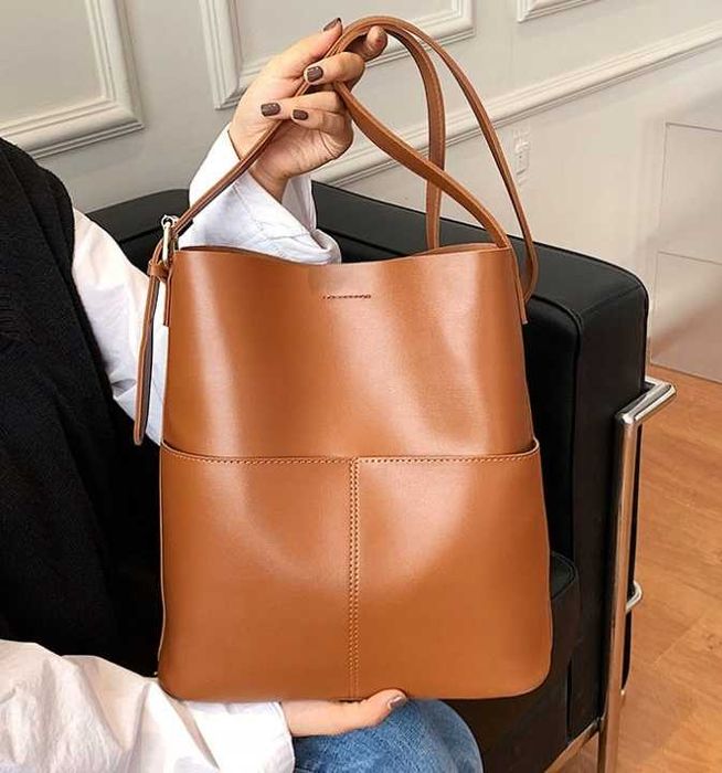 Torebka Damska Torba na Ramię Pojemna Shopper A4 Eko Skóra.