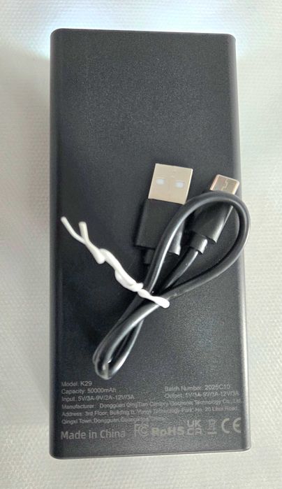 Powerbank K29 50.000mAh – 66W – Carregamento rápido