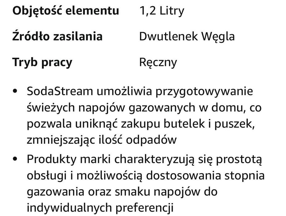 Soda stream Urządzenie do gazowania wody