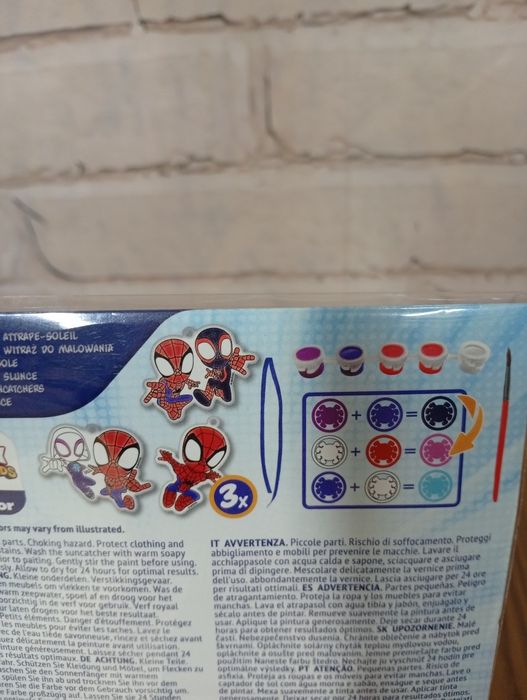 Witraż do malowania zawieszki na okno Spiderman
