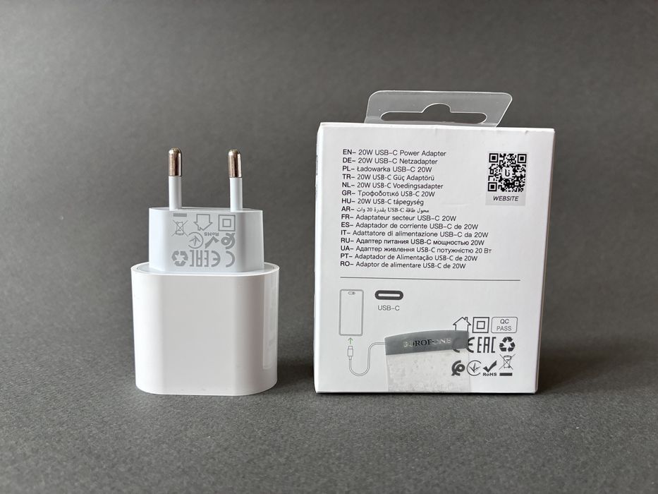 Power Adapter GaN 20W USB-C зарядний блок адаптер швидка зарядка iphone та андроід