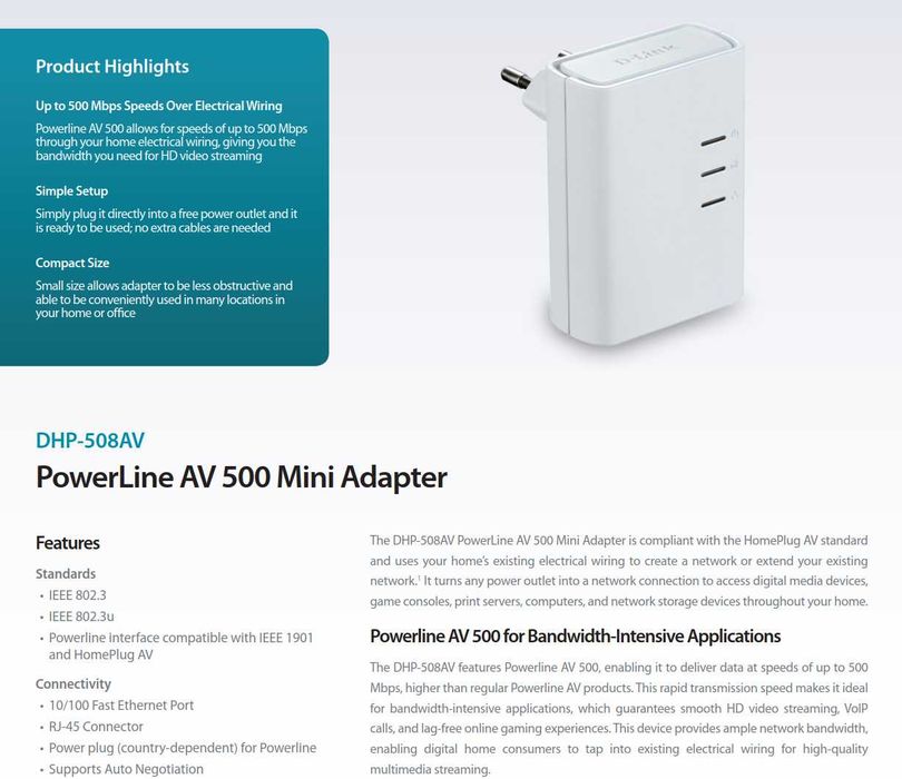 internet pela tomada elétrica - Kit 2x powerline D-Link 500 +cobertura64564056522881122