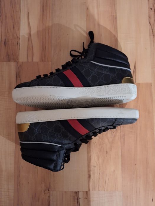 Nowe męskie sneakersy GUCCI gg supreme high top rozmiar 9.5 43.5 EUR