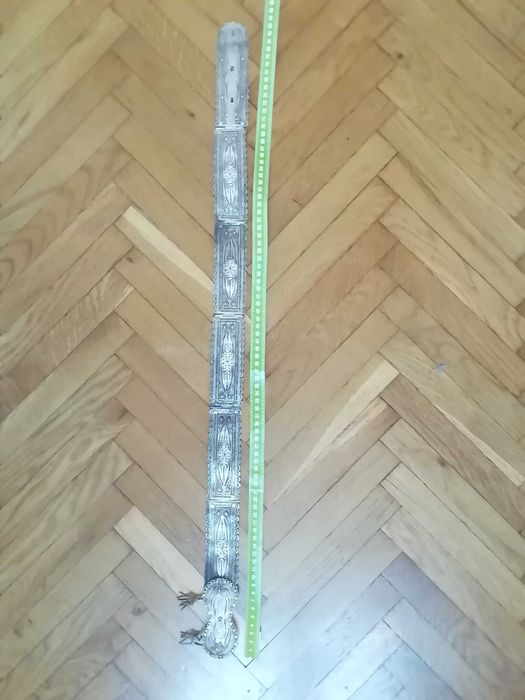 Pas srebrny filigranowy długość ok. 82 cm., wg. 225 g. Rosja , pr. 84