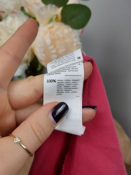 Jedwabna koszula lyocell z kołnierzykiem długie rękawy RESERVED rozm L