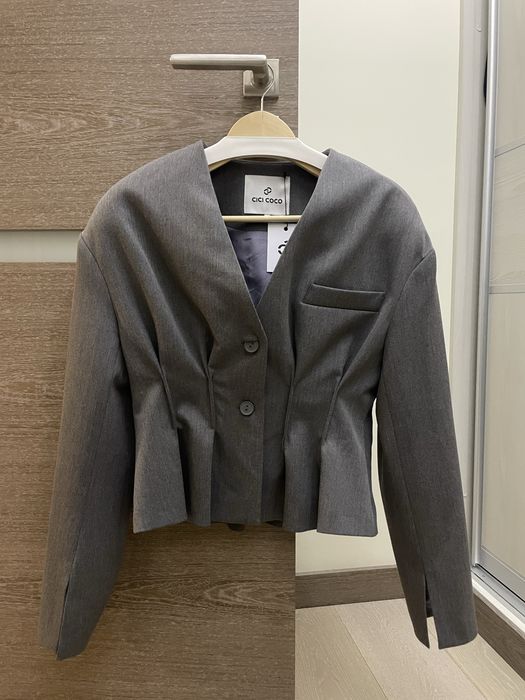 Cici Coco жакет на талію короткий сірий М