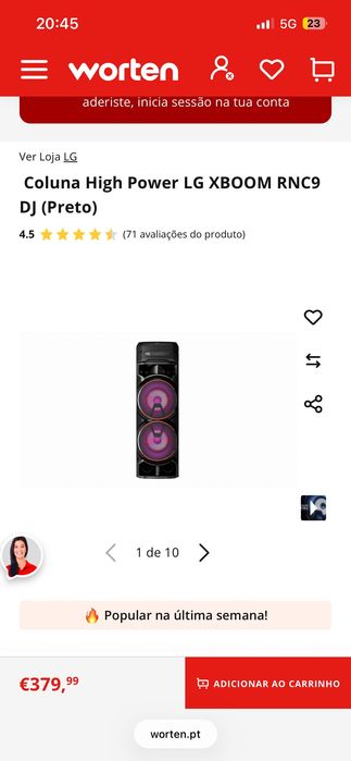 Coluna grande em ótimo estado