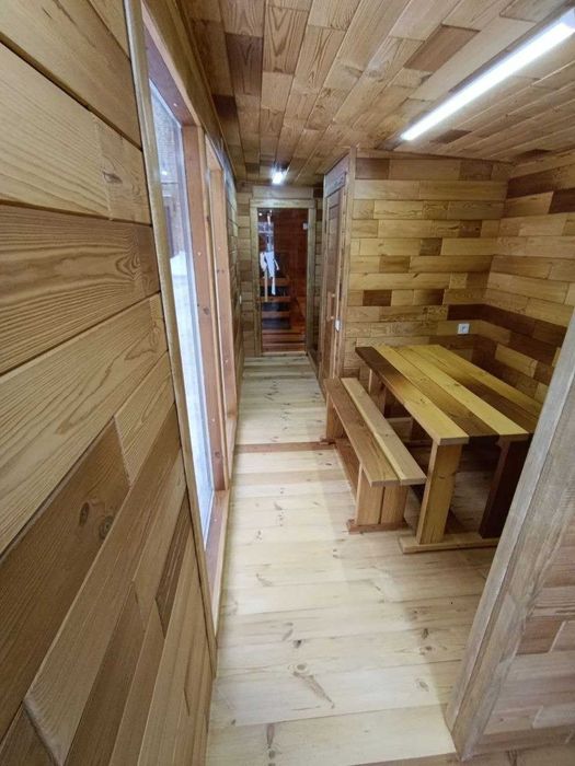 лазня 7,5/2,4м.  ТЕРМО дерево зовні і в середині_ Є В НАЯВНОСТІ