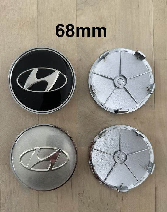 Conjunto 4 Centros Tampas Jantes Hyundai 56mm 58mm 60mm 65mm 68mm 75mm