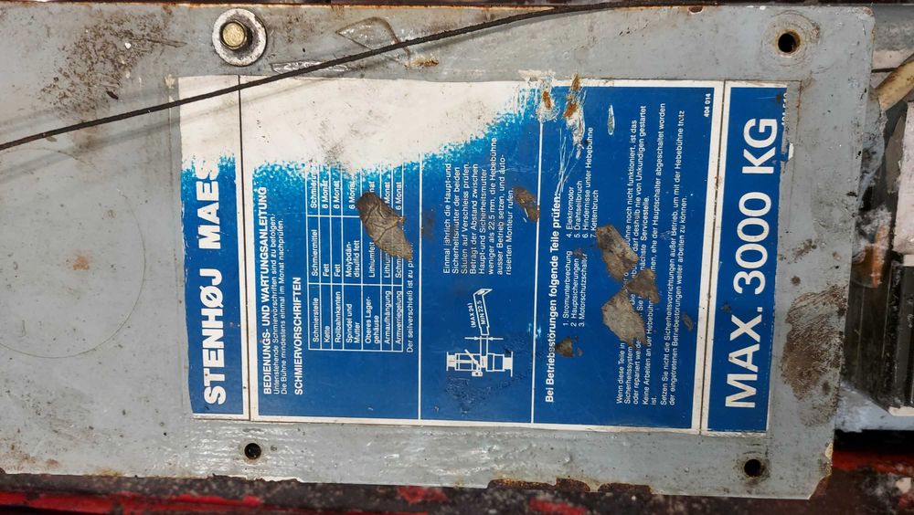 Podnośnik warsztatowy STENHOJ Maestro 3000 kg