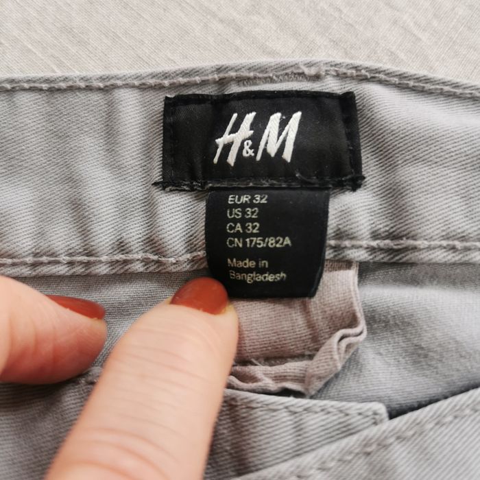 Jeansy męskie szare H&M