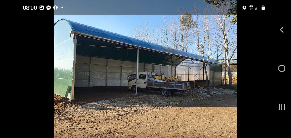 Estufas arrumos alfaias e tractores e maquinas