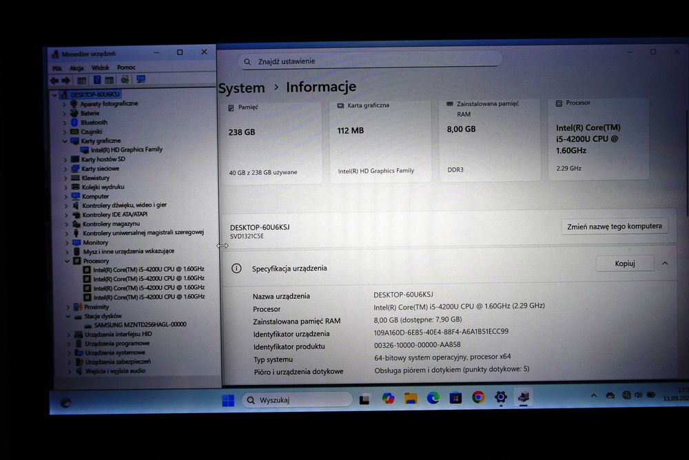 Laptop Tablet Sony Vaio Duo 13 SVD1321C5E 13.3" i5/8GB/256SSD 4G MŁAWA