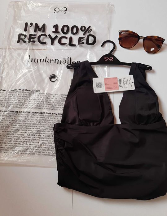 Nowy jednoczęściowy strój kąpielowy hunkemoller czarny