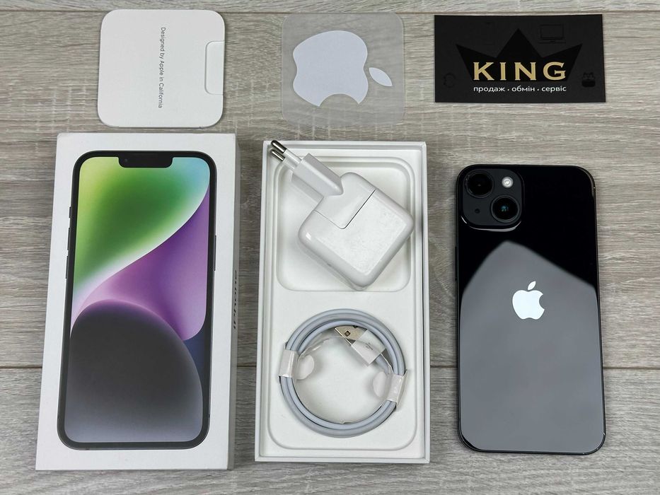 Apple iPhone 14 - 256GB - Midnight Neverlock 100% рідний акумулятор №631