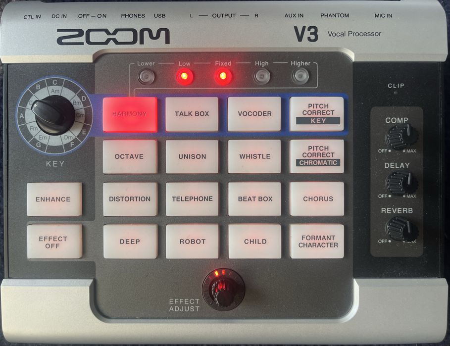 Processador Vocal Zoom V3 (Como Novo) + Caixa + 2 Anos Garantia