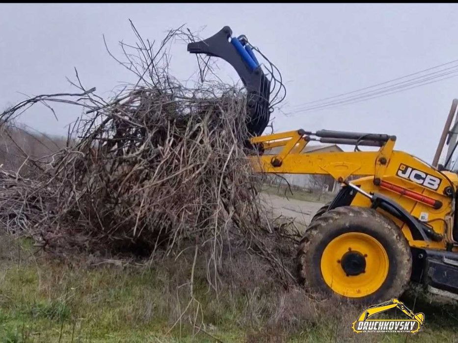 Гідравлічний захват на навантажувач | Вила | Захват для деревини,
