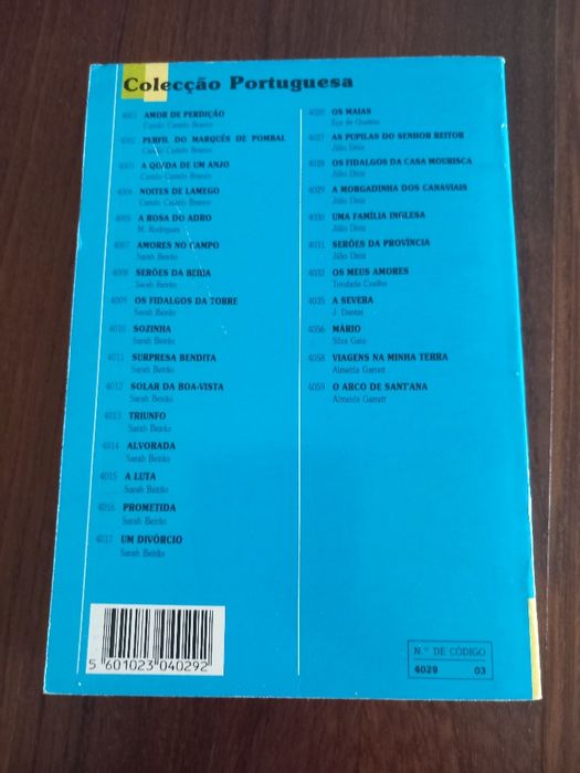 Livro "A Morgadinha dos Canaviais" de Júlio Dinis
