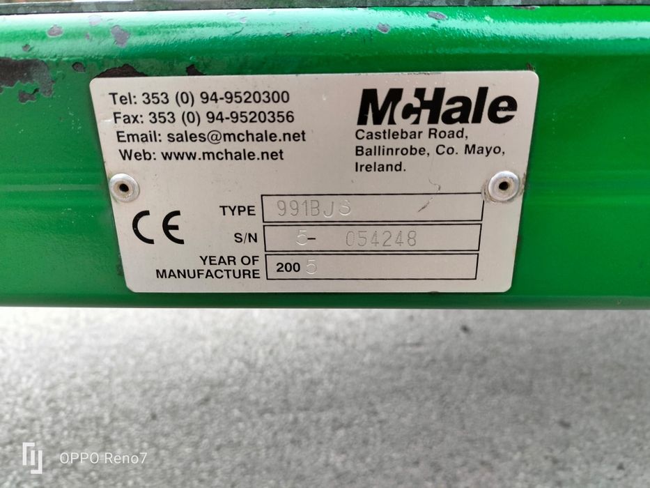 Owijarka samozaładowcza MCHale 991BJS