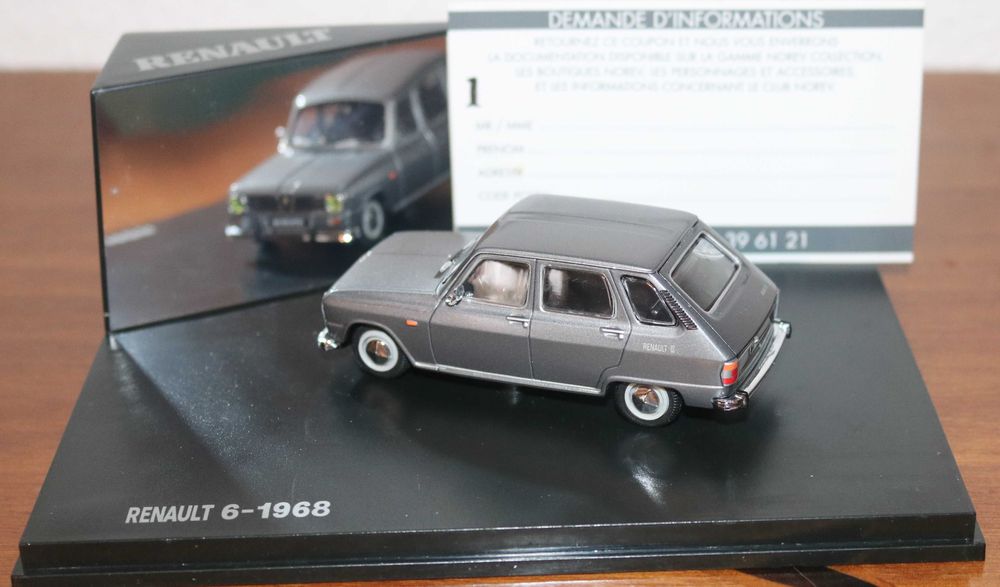 Miniatura NOREV Renault 6 TL II SERIES 1968, escala 1:43.
